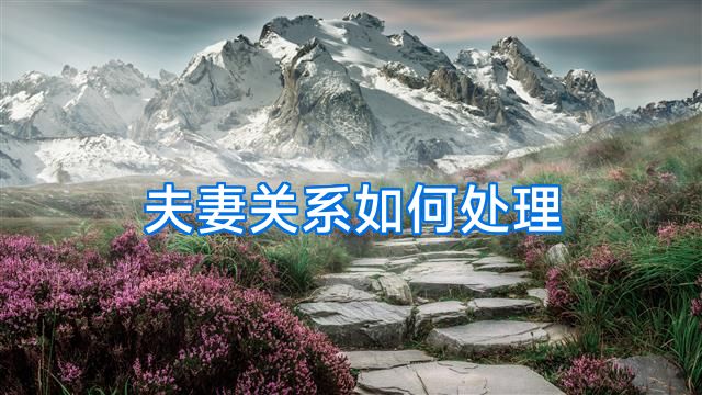 夫妻关系如何处理