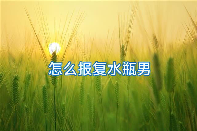 怎么报复水瓶男