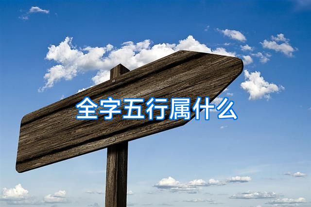 全字五行属什么