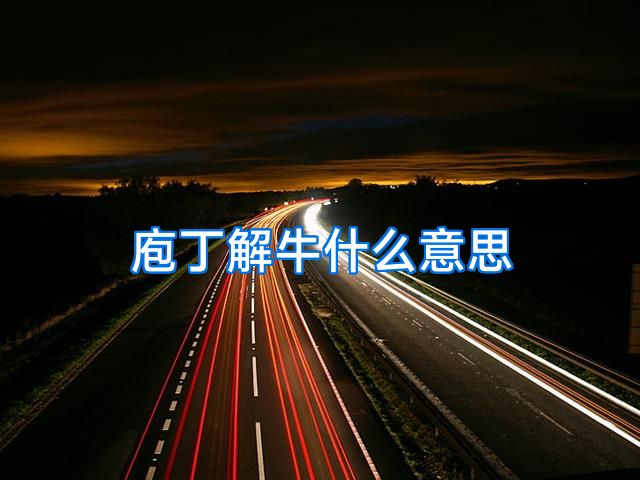 庖丁解牛什么意思